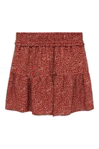 Jupe courte imprimée - Orange