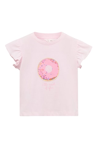 T-shirt imprimé paillettes - Rose