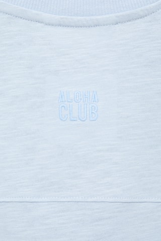 T-shirt poche plaquée - Bleu