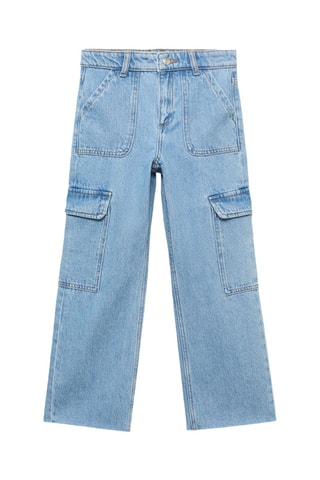 Jean cargo straight-fit - Bleu