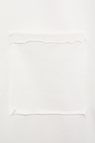 T-shirt crop poche - Blanc
