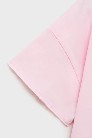 T-shirt crop poche - Rose