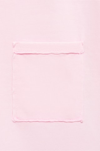 T-shirt crop poche - Rose