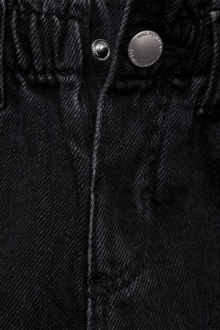 Jean paperbag brillant - Noir