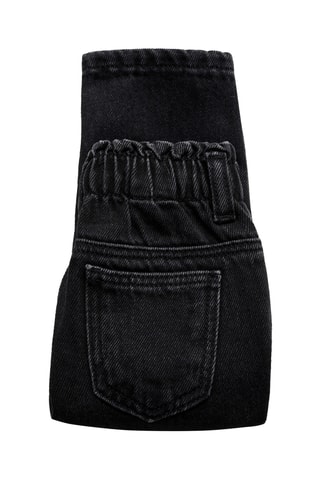 Jean paperbag brillant - Noir