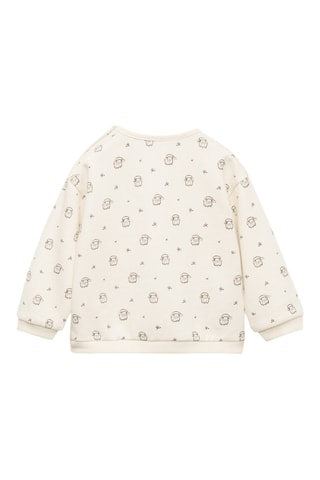 Sweat-shirt coton imprimé - Blanc