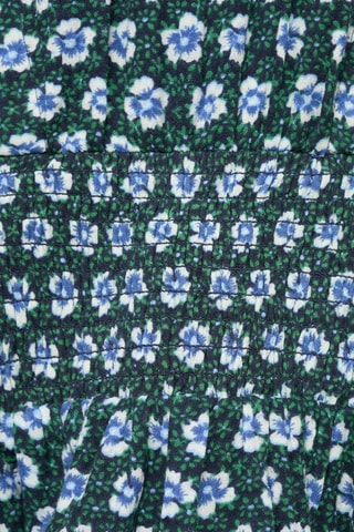 Robe fleurie froncée - Vert