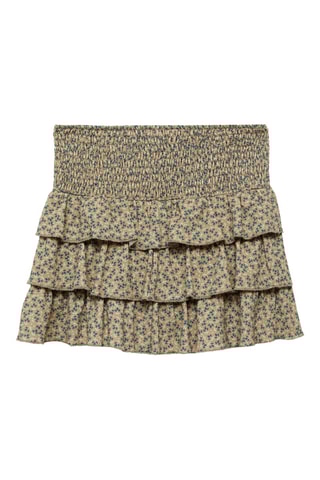 Jupe évasée à fleurs - Vert