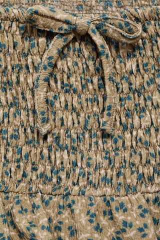 Jupe évasée à fleurs - Vert