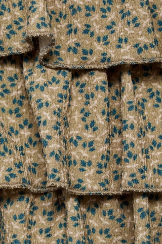 Jupe évasée à fleurs - Vert