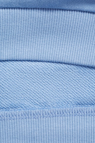 Sweat-shirt polo détail brodé - Bleu