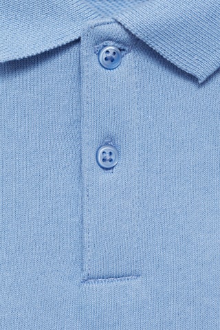 Sweat-shirt polo détail brodé - Bleu