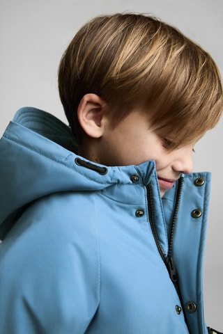 Parka imperméable, intérieur matelassé - Bleu