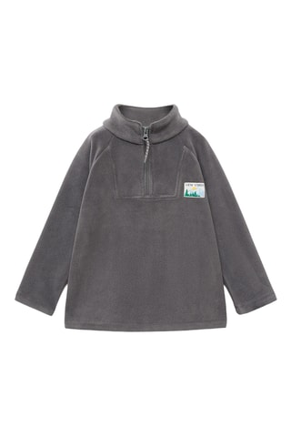 Sweat-shirt polaire fermeture Éclair - Gris foncé