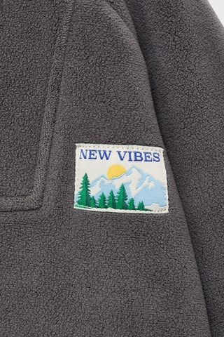 Sweat-shirt polaire fermeture Éclair - Gris foncé