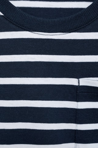 T-shirt coton à rayures - Bleu marine