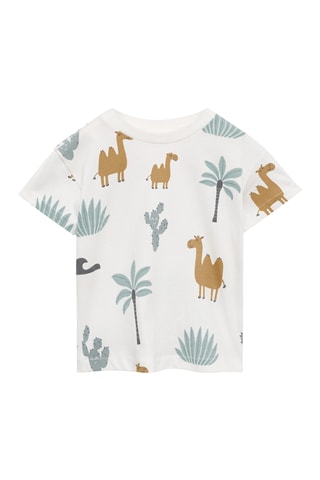 T-shirt en coton imprimé - Blanc