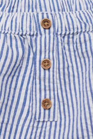 Short rayures coton - Bleu