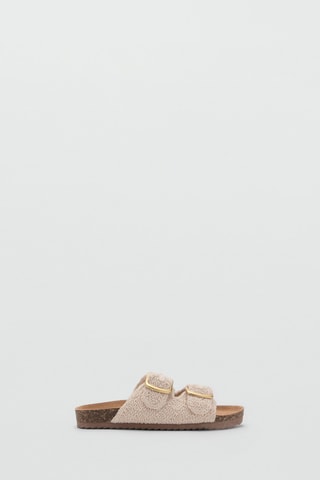 Sandales texture boucles - Blanc