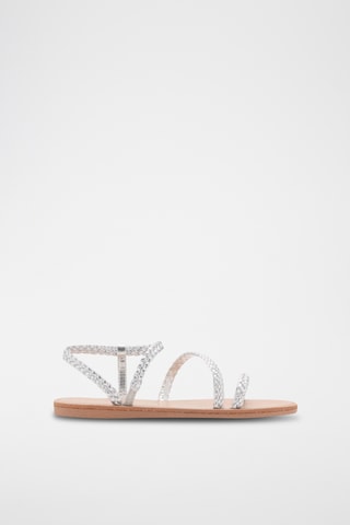 Sandales à lanières tressées - Argenté