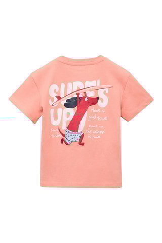 T-shirt imprimé manches courtes - Saumon