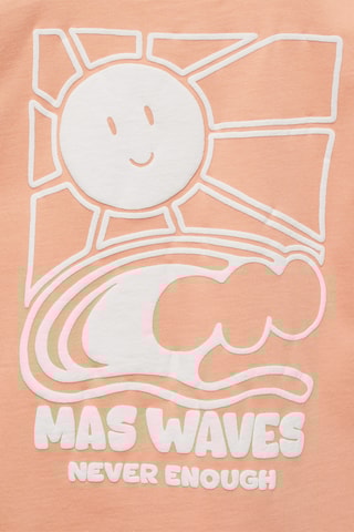 T-shirt imprimé manches courtes - Orange