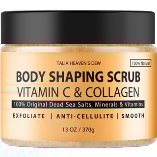 Esfoliante corpo perfumado com sal de limpeza - Vitamina C e colagénio - 370 g