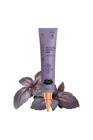 Mascarilla mineral 60 segundos con extracto de hoja de albahaca - Para todo tipo de piel