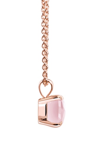 Collier - Argent plaqué or rose et calcédoine