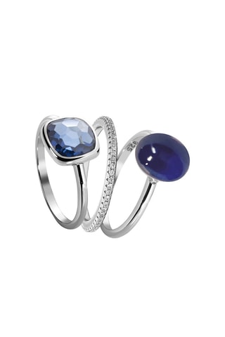 3 bagues   Argent et tanzanites