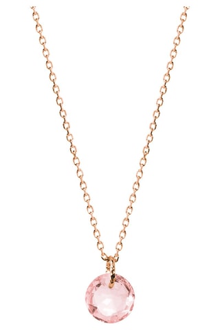 Collier Argent plaqué or rose et quartz