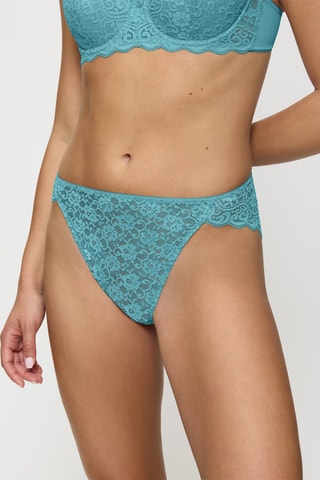 Tanga Amourette Highleg Tai - Turquoise