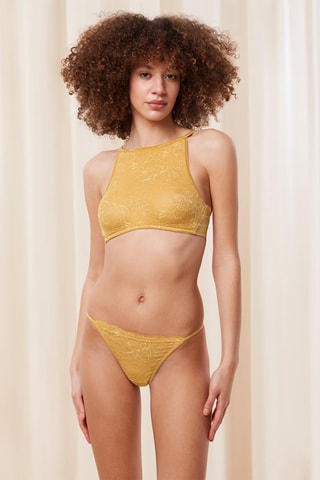 Bralette Amourette Charm Shimmer Bustier - Okergeel