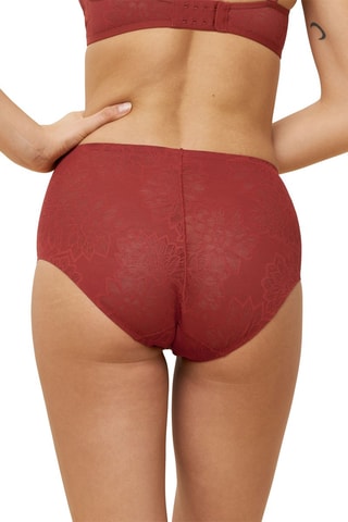 Slip Hoge Taille Fit Smart Maxi EX - Steenrood