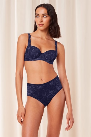 Slip Hoge Taille Amourette Charm T Maxi02 -  Donkerblauw