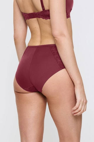 Slip Hoge Taille Maxi Amourette - Bordeauxrood