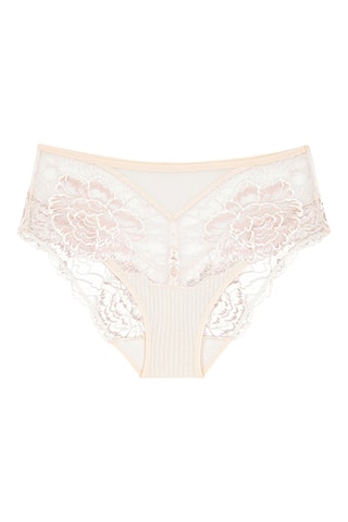 Slip Hoge Maxi Peony Florale - Nude