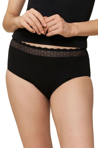 3 Slips Hoge Taille Midi Feel of Modal - Zwart