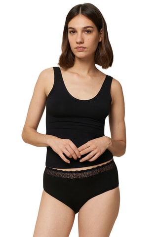 3 Slips Hoge Taille Midi Feel of Modal - Zwart