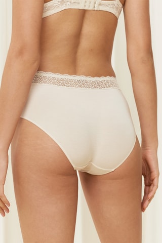 Slip Hoge Taille Midi Feel of Modal - Ecru