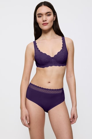 Slip Hoge Taille Midi Feel of Modal - Donkerpaars