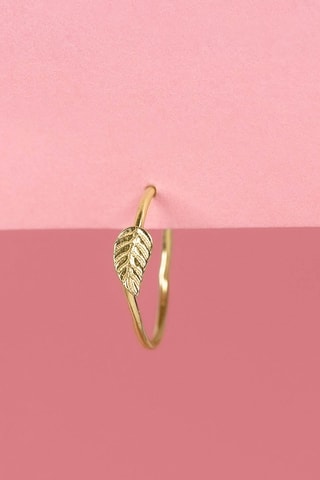 Bijou da cartilagine Feuille - Oro giallo