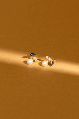 Orecchini Plume de Saphir - Oro giallo e zaffiri