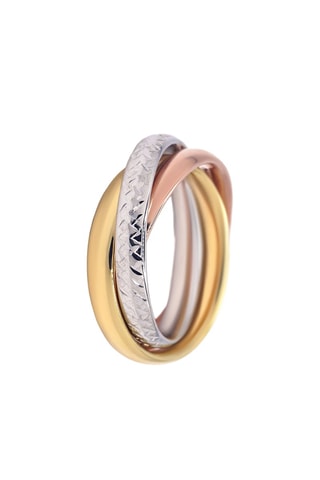 Anello Liaison Parfaite - Oro rosa, bianco e giallo