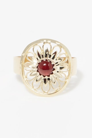 Anello Maddalena - 
Oro giallo e granato