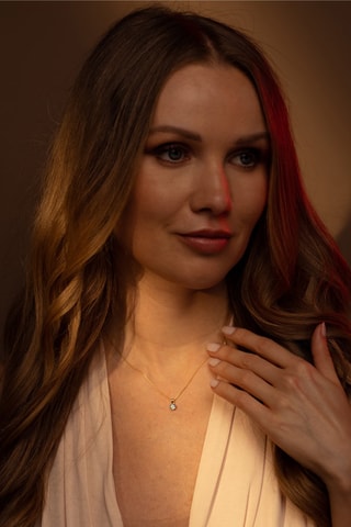 Ciondolo Puce - Oro giallo e topazio