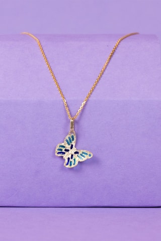 Ciondolo Papillon Amoureux - Oro giallo