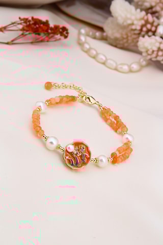 Pulsera - Chapado en oro amarillo y citrinos 