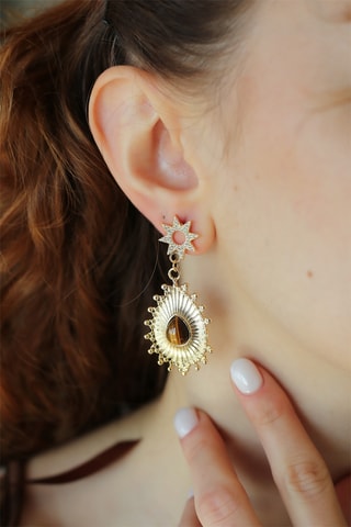 Pendientes - Ojos de tigre