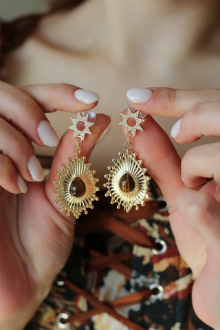 Pendientes - Ojos de tigre